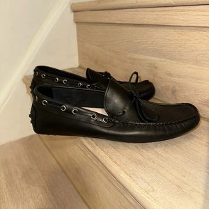 OTISOPSE Men’s black  leather driving shoes size 9US (NEW)